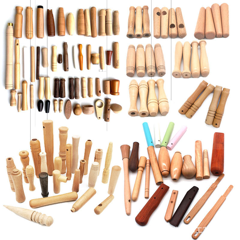 厂家直供木手柄木质榉木跳绳手柄工具木把手五金木柄可印logo