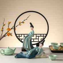 新中式创意只此青绿艺术摆件轻奢家居客厅酒柜装饰品摆设乔迁礼物