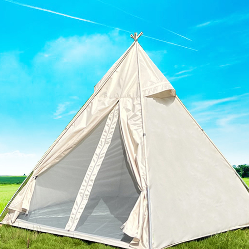 印第安户外帐篷金字塔牛津布帐篷露营防雨防晒营地野营用品批发