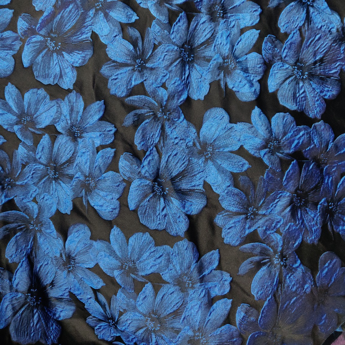 新款色织提花小碎花几何卡通图案面料女装时尚蓬蓬连衣裙锦涤面料