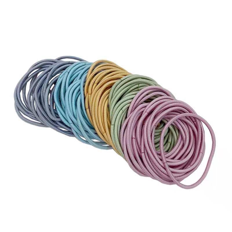 Korean Style Thin Hair Ties High Elastic Small Rubber Band Hair Ring Hair Rope Adult Minimalist Headband Female Hair Elastic Band Wholesale