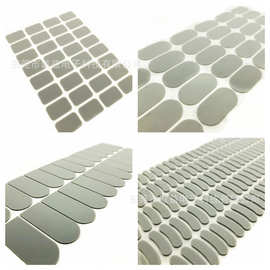 灰色硅胶脚垫 车载手机支架防滑硅胶垫 自粘防滑防刮硅胶贴