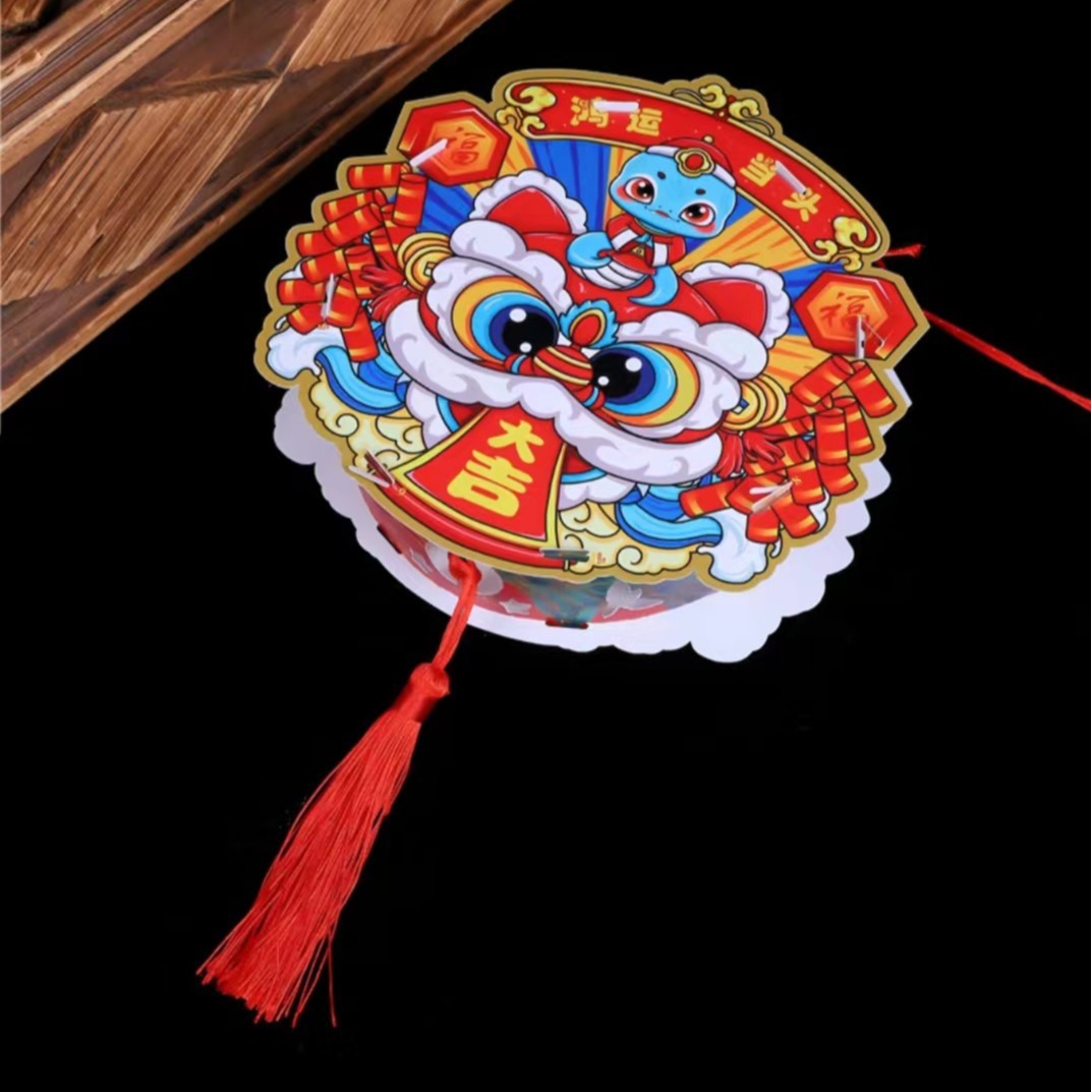 节日卡通diy手工灯笼龙年儿童手提花灯春节古风纸灯笼-阿里巴巴