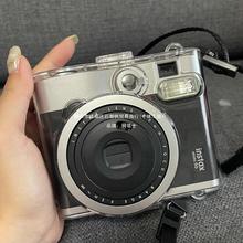 适用【mini90透明水晶壳】拍立得保护壳instax硬壳外壳相机壳子配