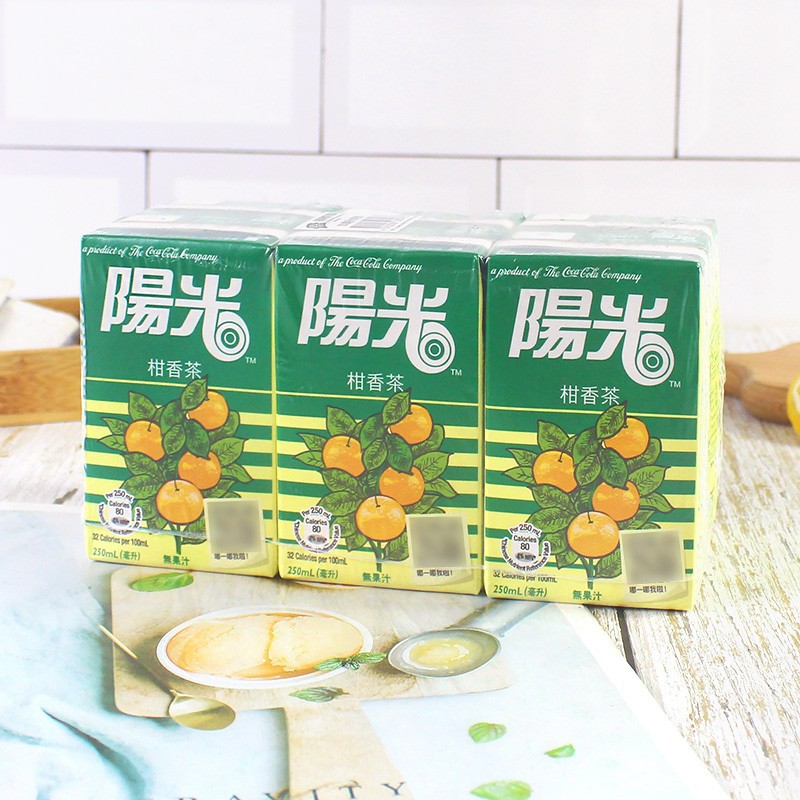 香港进口 阳光柑香茶饮料夏日清香果味网红饮品250ml*6盒