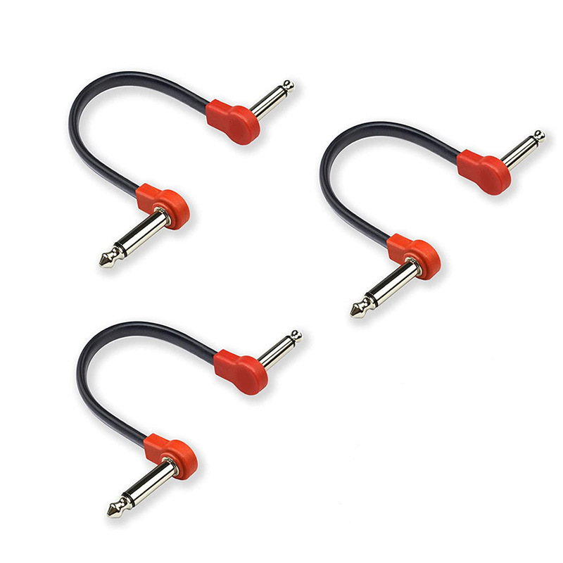 工厂现货批发多色6.35mm单声道吉他乐器音响通用单块效果器音频线