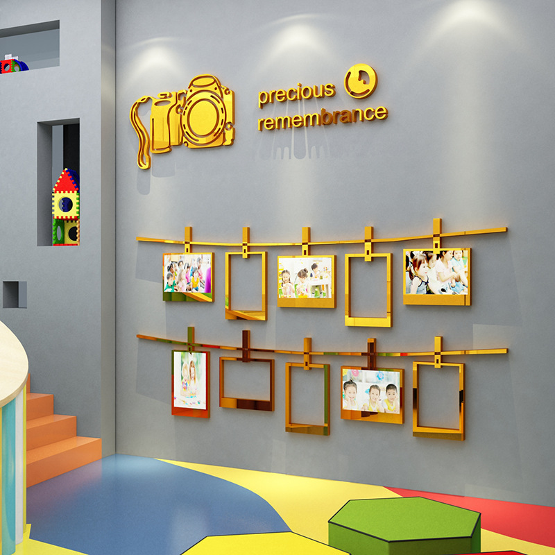 班级布置教室装饰幼儿园墙面贴纸环境创设主题材料教育文化照片墙