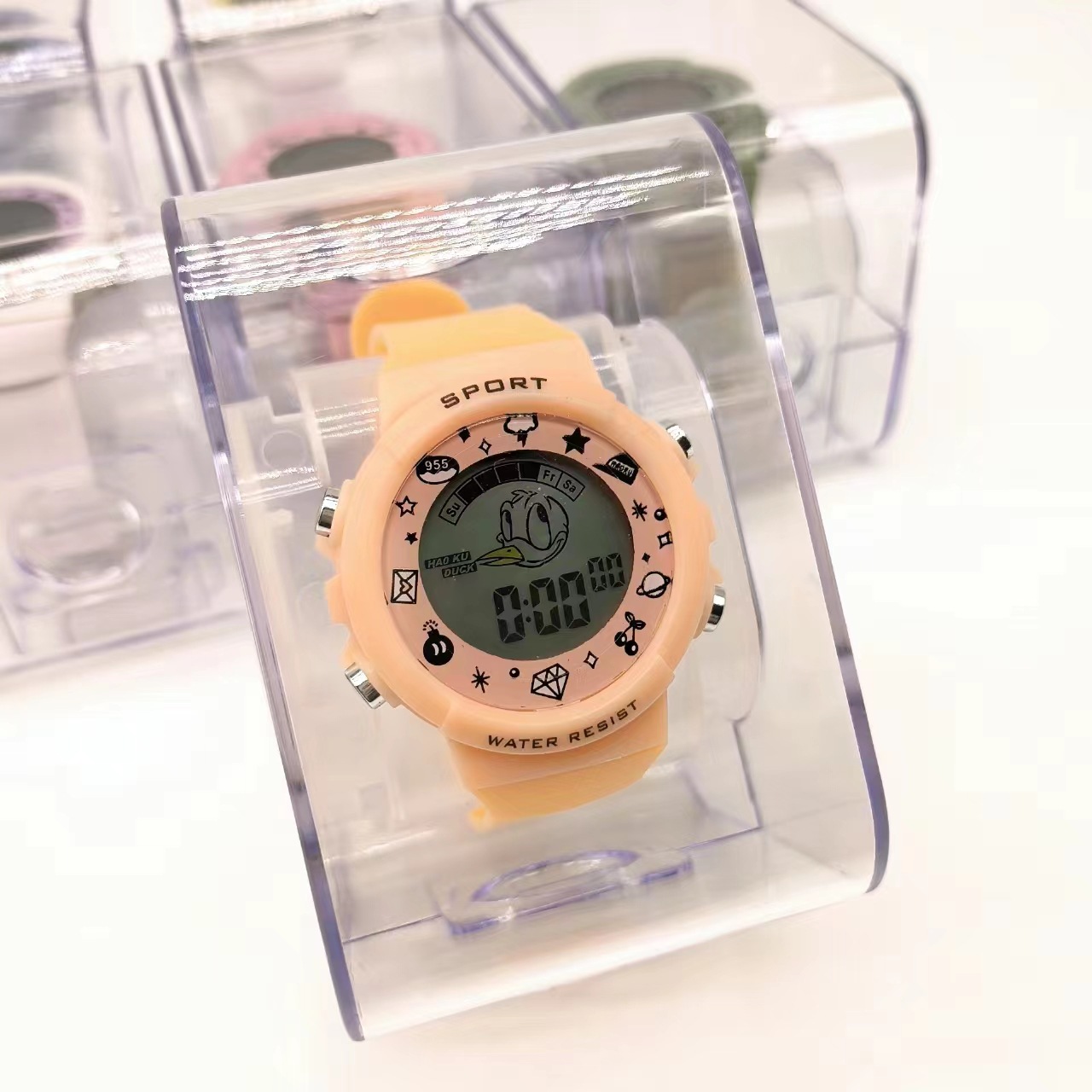 Cute Student New Electronic Watch Sports Cartoon Fashion Watch Boys and Girls Versatile Korean Style Watch Cool