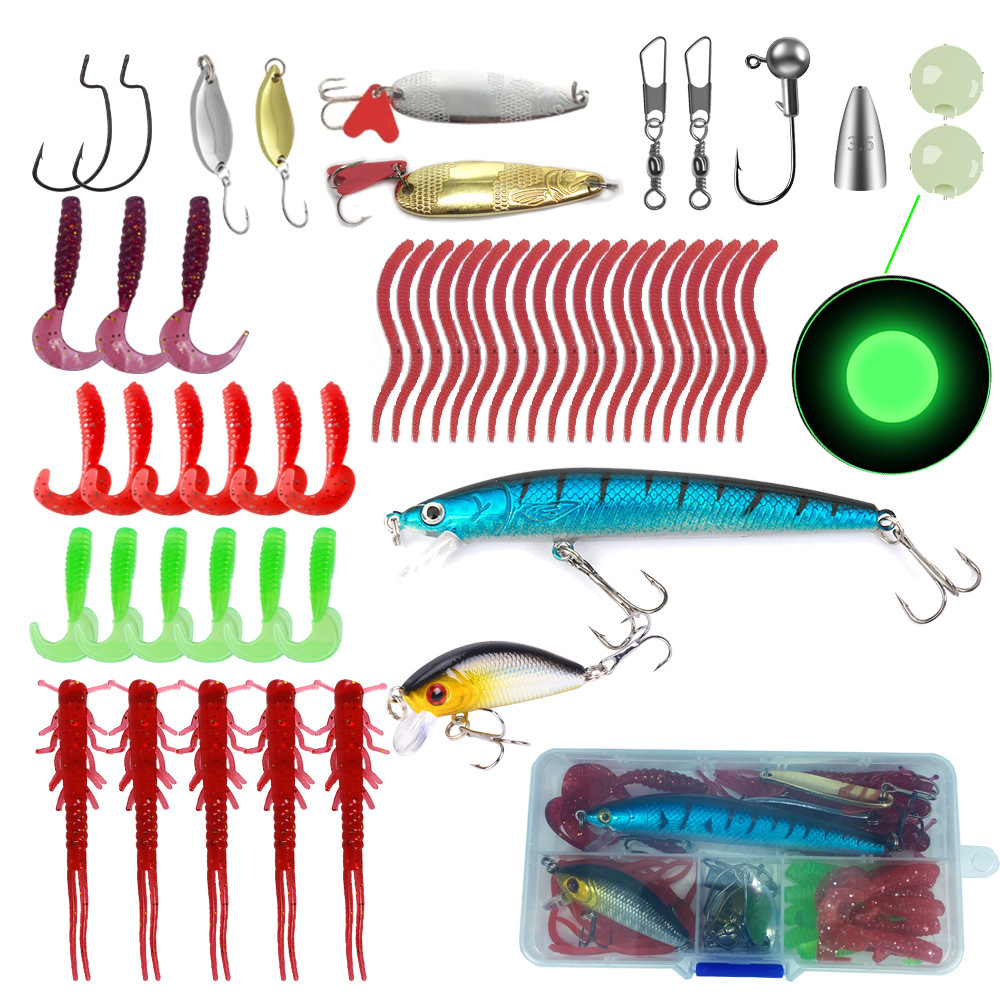 初级入门级全泳层饵路亚饵鱼饵套装 多款钓鱼饵渔具 跨境热卖鱼饵