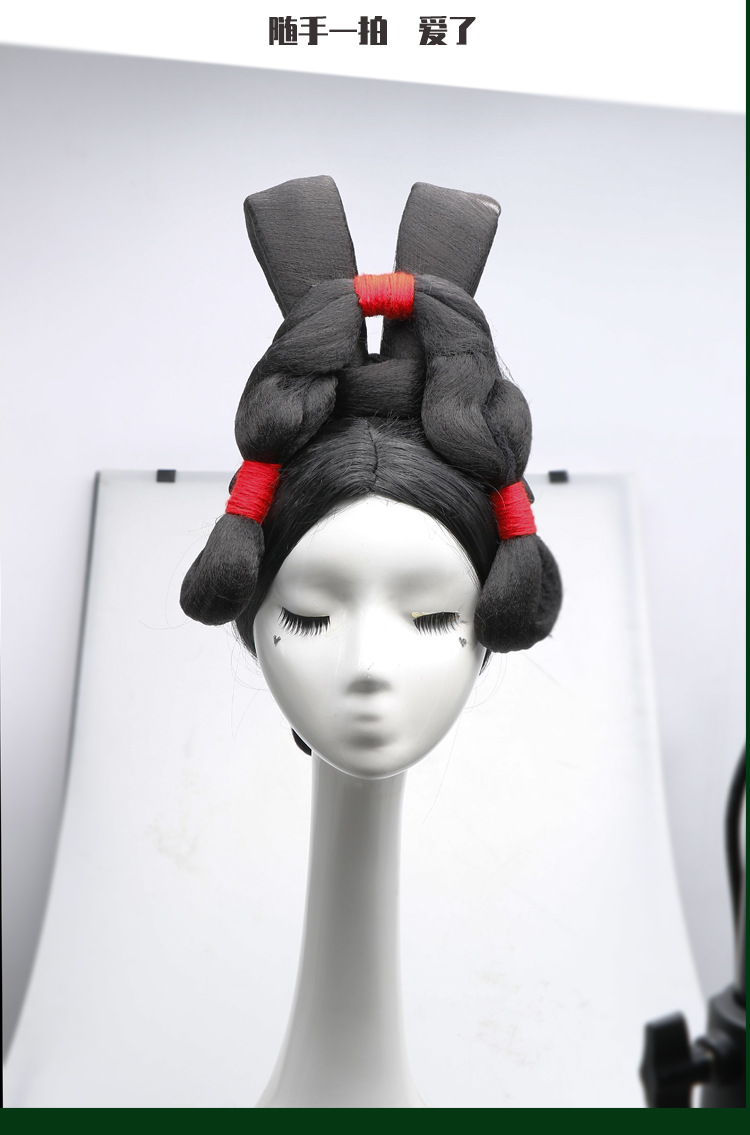 唐宫夜宴假发髻唐朝皇宫侍女丫鬟春晚襦裙汉服同款cos一体式发包