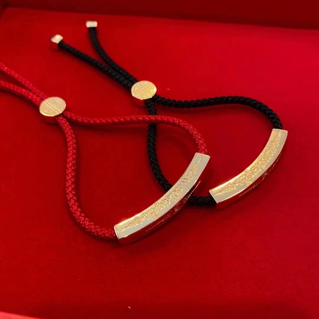 泰国佛牌真品阿赞佑小金条手链小红绳手镯化太岁小金库红绳