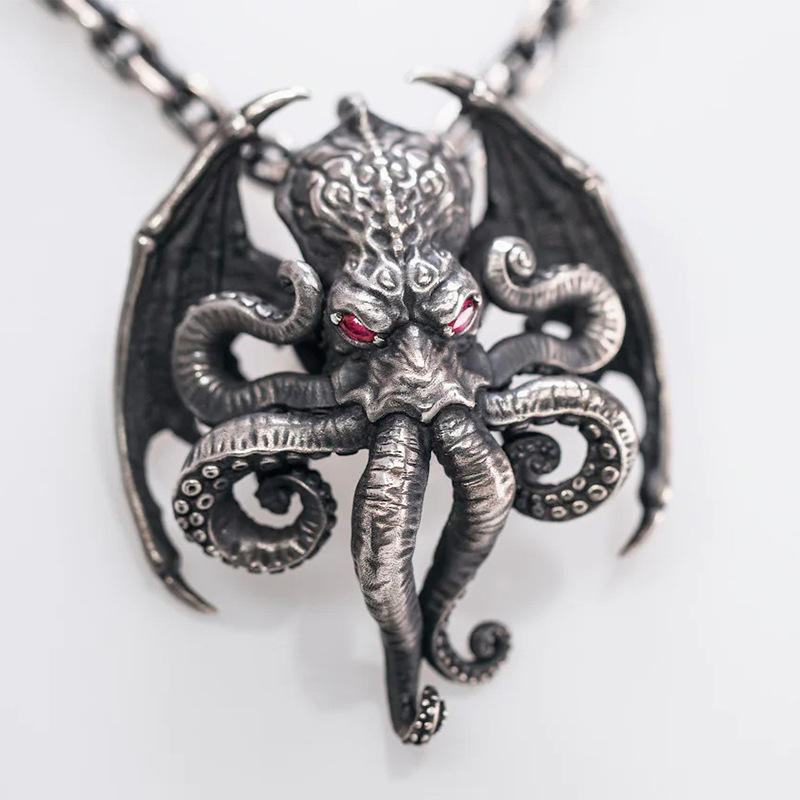 克苏鲁神话章鱼海怪吊坠欧美男士朋克风项链不锈钢饰品厂家批发