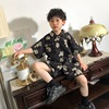 2021 new pattern Short sleeved men and women Net Red suit summer Western style Trend handsome Children's clothing