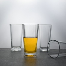 加厚透明中四方杯时尚简约果汁杯套装家用玻璃杯百货批发源四方杯