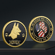 现货美国纪念币 海军陆战队恶魔狗金币 生肖狗硬币 军事金属徽章