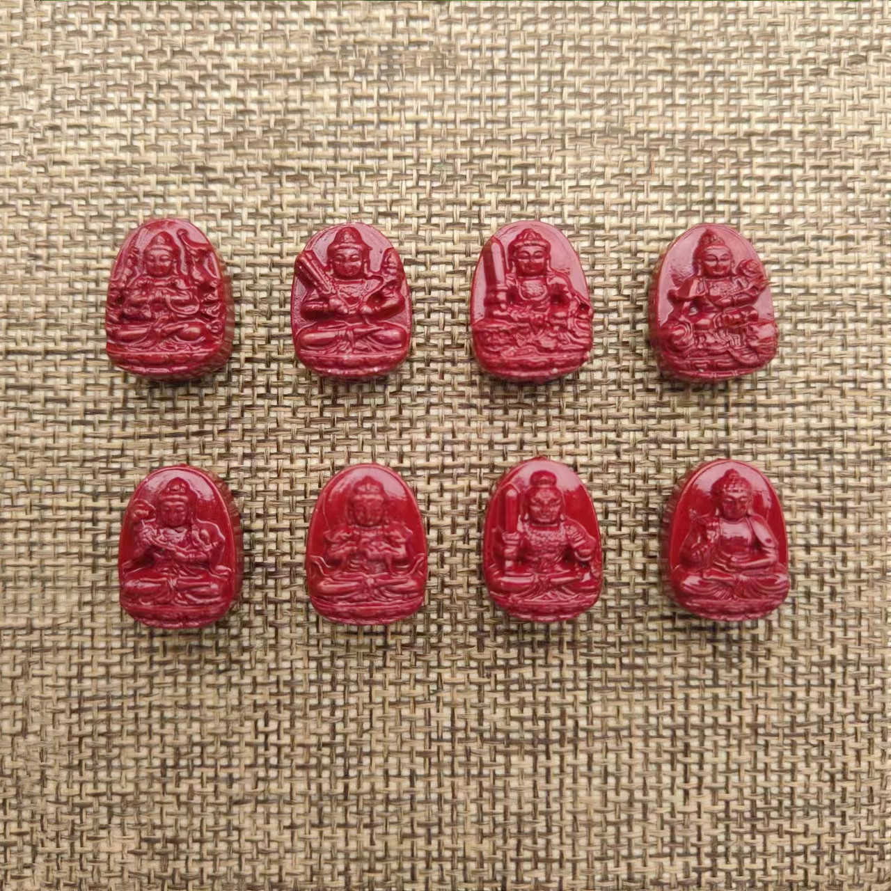 批发朱砂八大守护神饰品紫砂十二生肖本命佛男女款手链挂件配饰