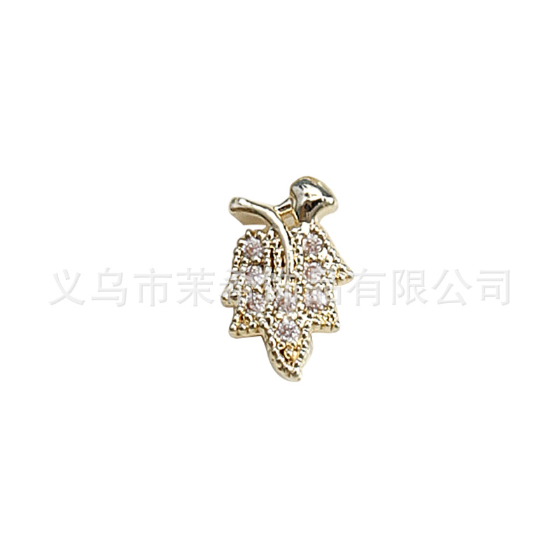 Affordable Luxury Style Zircon Nail Ornament High Color Retention Texture Exquisite Gentle Diamond-Embedded Butterfly Pearl Garland Nail Jewelry