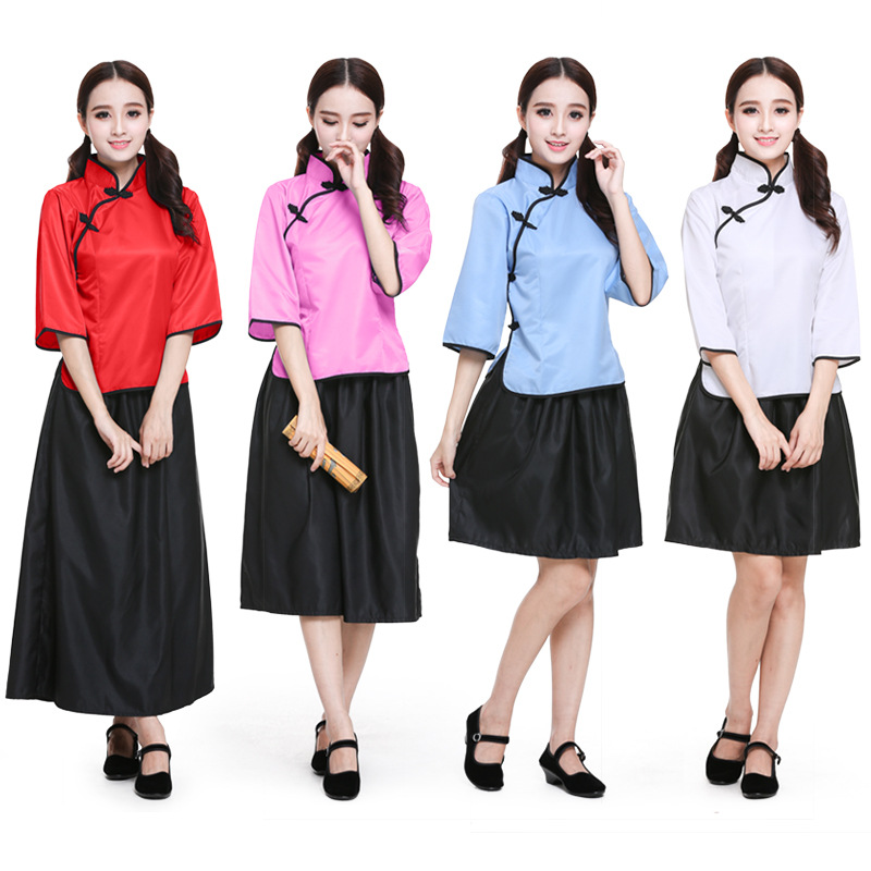 民国风女装 民国学生装女五四青年装中山装复古毕业校服演出服装