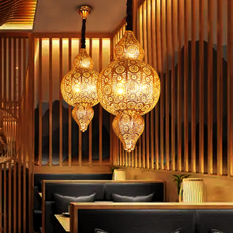 Thai Style Chandelier Southeast Asian Restaurant Bar Quiet Bar B & B Inn Decorative Chandelier Exotic Style Xinjiang Lamp