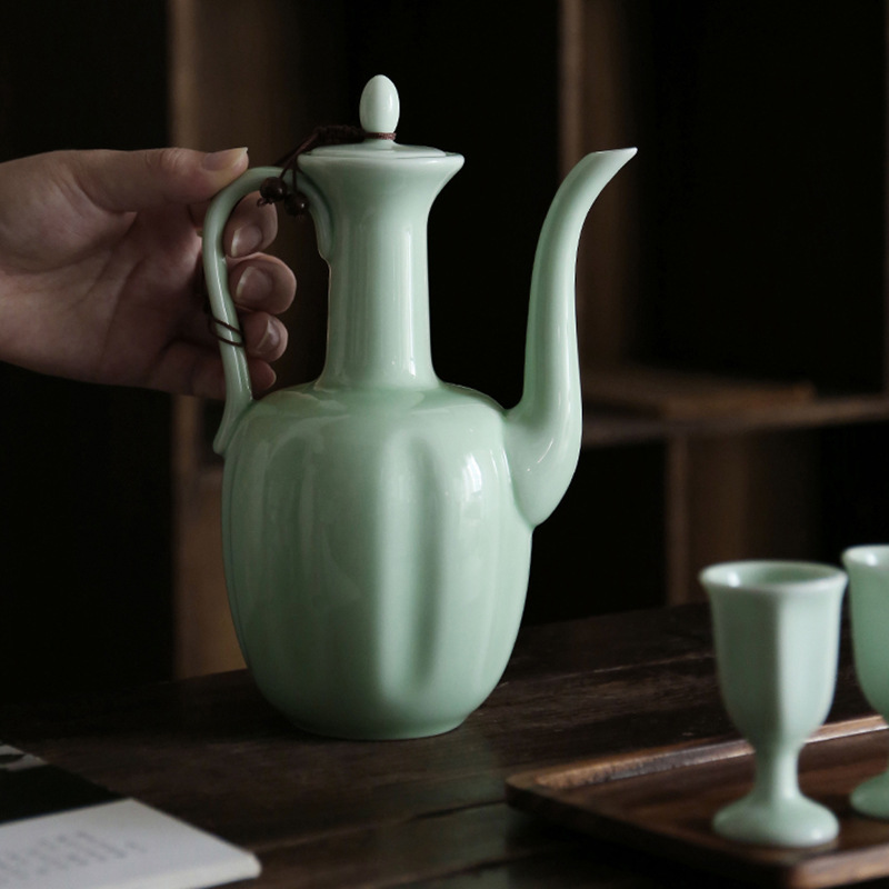景德镇仿宋酒具家用酒壶陶瓷器套装仿古中式古烫酒壶白酒分酒壶