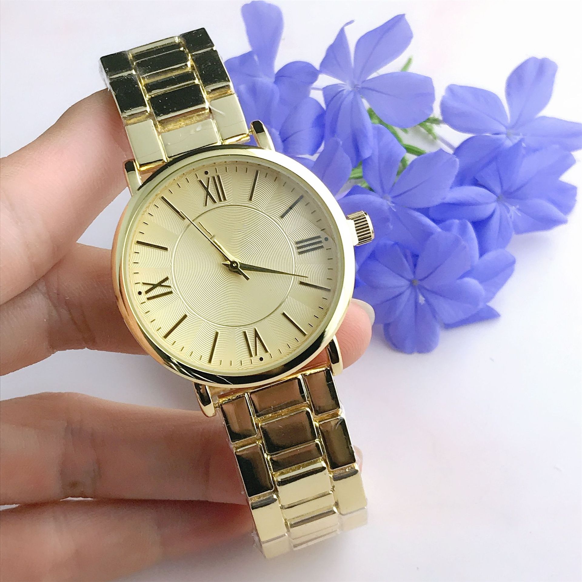 简洁风格女士手表学生时尚韩版潮流石英表网红女式腕表礼物品代发