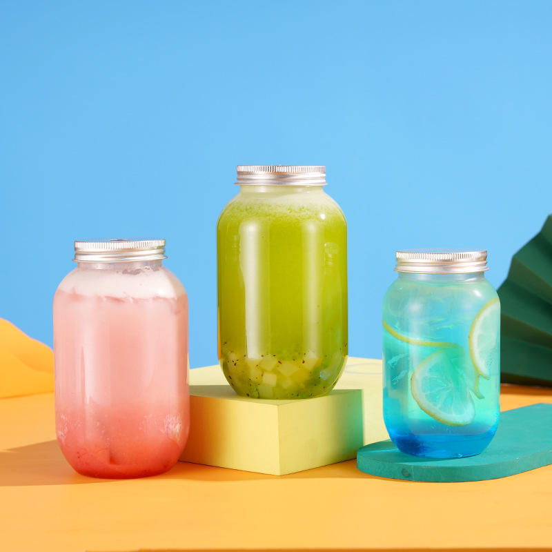 饮料瓶一次性塑料瓶子透明带盖pet食品级外卖酸奶果汁奶茶空瓶子