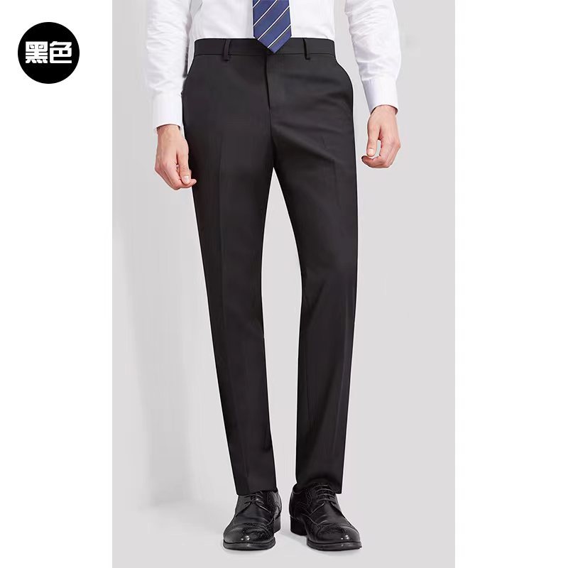 新款男式西裤男士商务修身职业正装西裤子直筒商务休闲西装裤子