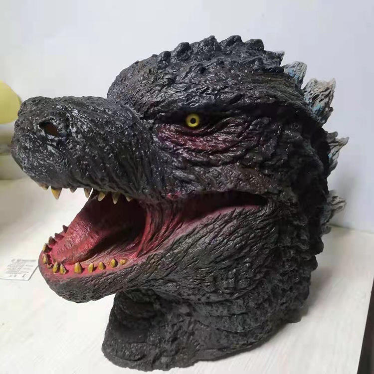 哥斯拉2怪兽之王godzilla乳胶动物面具头套 恐怖面具万圣节派对