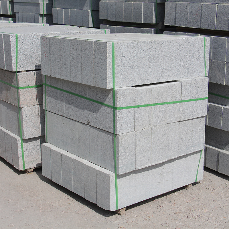 五莲花大理石侧石 浅灰麻路沿石厂家价格低 路缘石 立道牙石图片