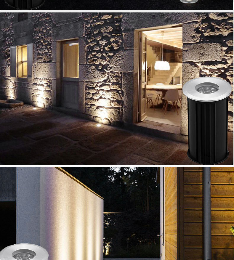 304不锈钢埋地灯水下嵌入式射灯广场台阶小地埋灯迷你星光灯24v