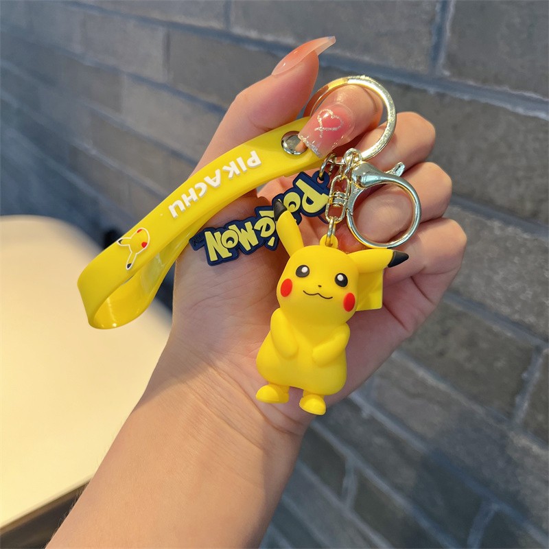 Creative Cartoon Magic Baby Keychain Cute Squirtle Charmander Psyduck Key Chain Men's and Women's Handbags Pendant