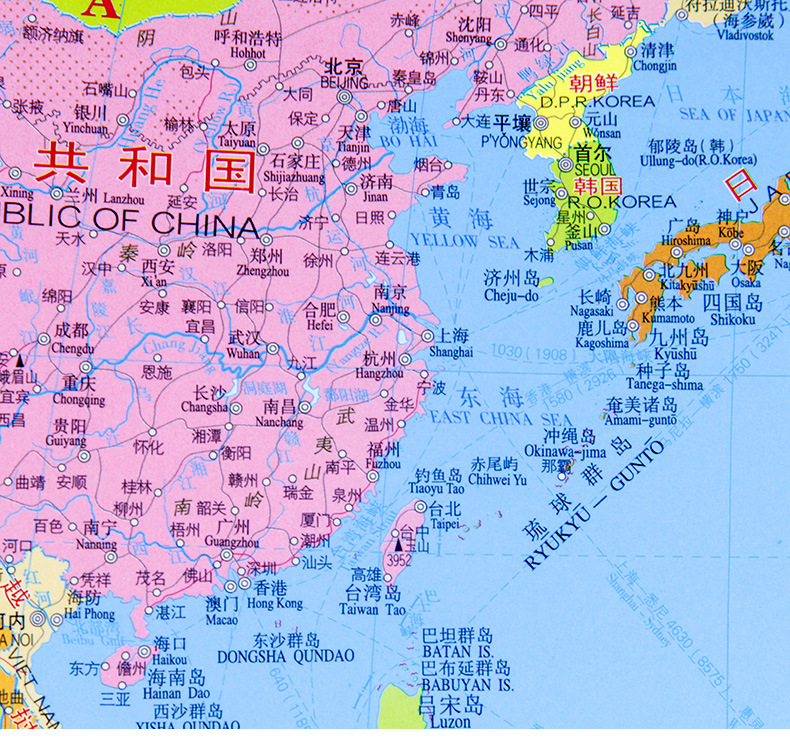 2022新版中国地图世界地图挂图超大1.1米办公室家用墙贴装饰挂画