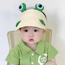 宝宝帽子夏季薄款空顶帽韩版可爱超萌婴儿防晒太阳帽男女童遮阳帽