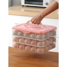 鸡蛋盒冰箱用密封保鲜盒家用食品级塑料厨房收纳盒蛋托满月包装盒