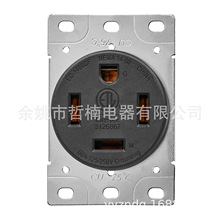 Y117  60A 125/250V美式工业插座 NEAM14-60R 充电桩面板 ETL认证