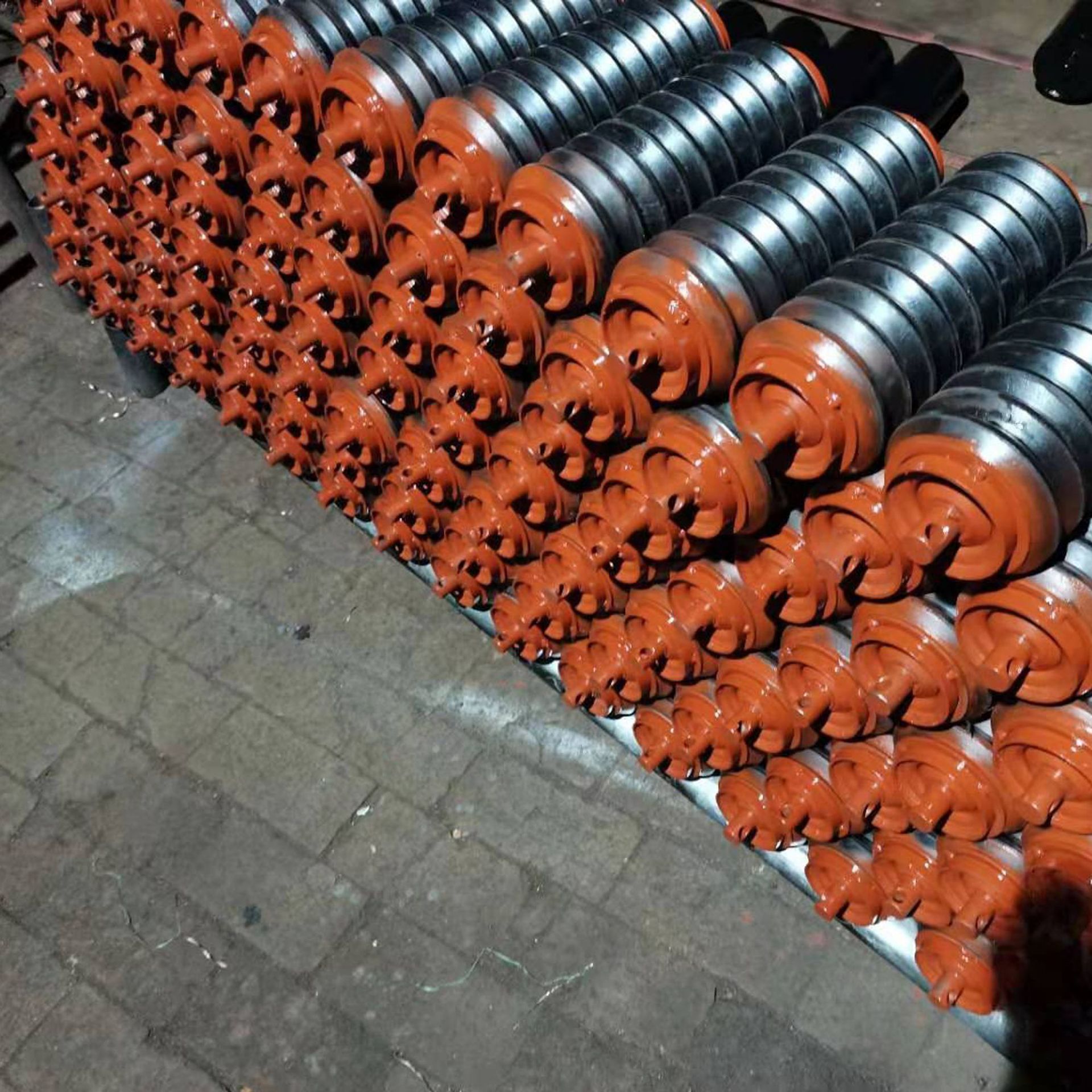 皮带机用缓冲托辊 橡胶托辊 厂家直供 支持定做