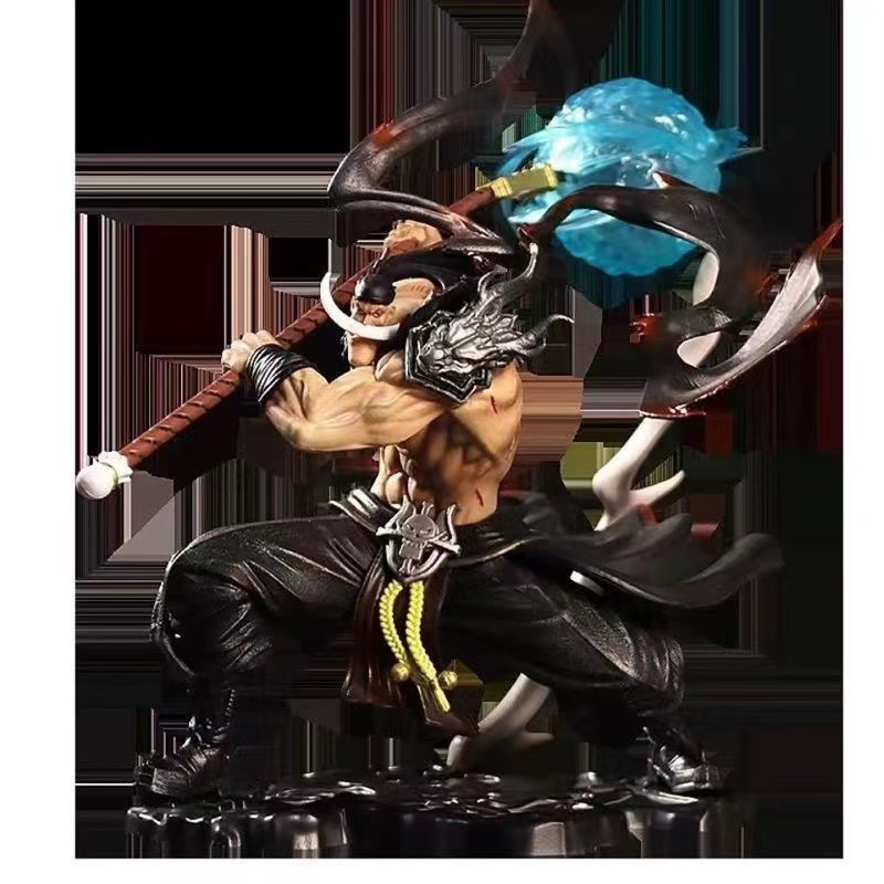 批发代发狮白胡子手办海贼王gk四皇战斗白胡子可发光模型摆件带灯