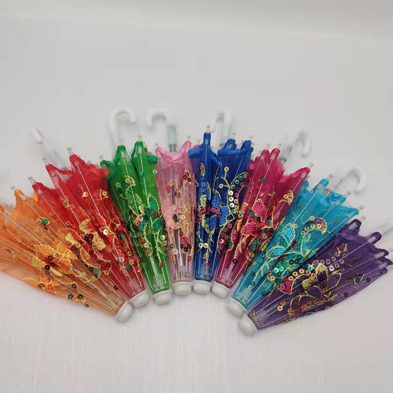 小号蕾丝伞绣花彩片工艺伞 儿童玩具伞 景区热卖儿童迷你小伞