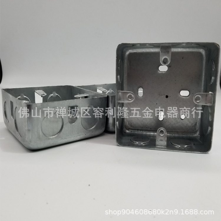 镀锌明装家用金属铁底盒开关插座接线盒布线盒86型墙壁底盒-阿里巴巴
