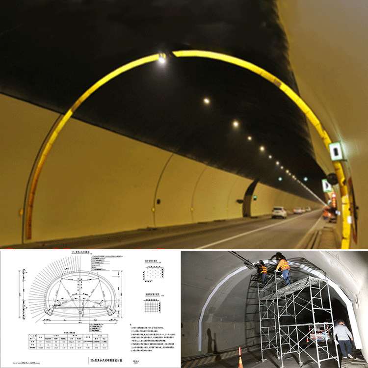 直供隧道反光构件环单面iv类钻石级铝板反光膜加工高速反光轮廓带
