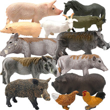仿真农场动物猪模型 母猪小猪 静态实心动物模型摆件儿童认知玩具