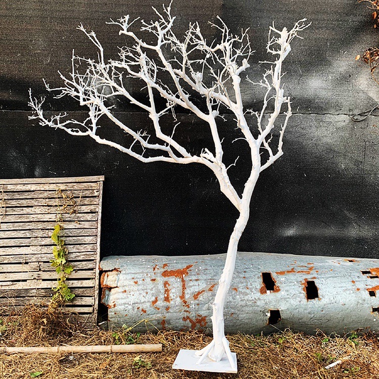 白色干树枝造景干枝树干许愿树枯树室内造型树枝干原木树枝装饰树