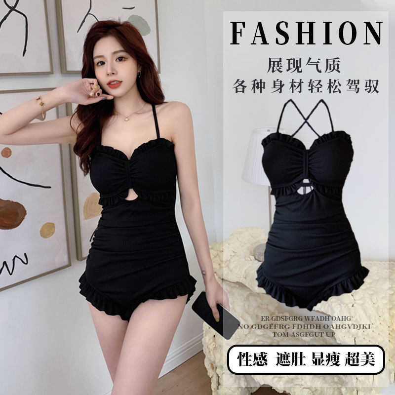 Swimsuit Women's Wholesale 2024 New South Korea Ins One Piece Sexy Conservative Cover Belly Thin Fairy Hot Spring Women's Clothing