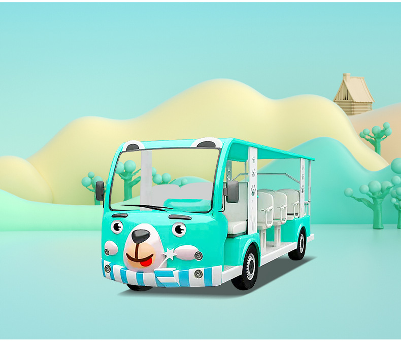 23座观光游览电动车燃油观光车电动看房车厂家社区保安巡逻车宇通