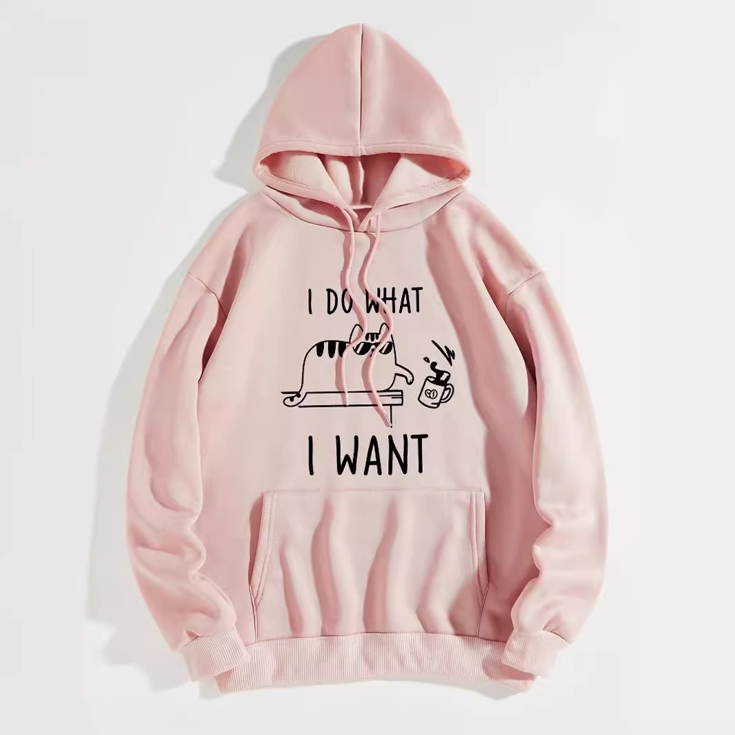 素色图案连帽衫 欧美连帽卫衣 素色字母卫衣 oversized hoodie