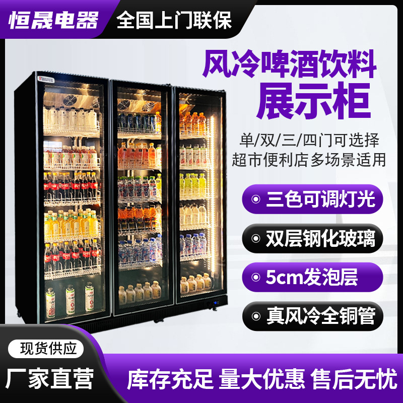 啤酒柜 酒吧冷藏展示柜超市保鲜柜冷藏柜冰柜立式风冷 饮料柜