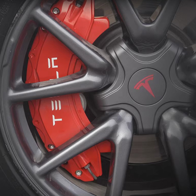 适用特斯拉model3/y卡钳罩保护套盖轮毂刹车片改色改装丫装饰配件