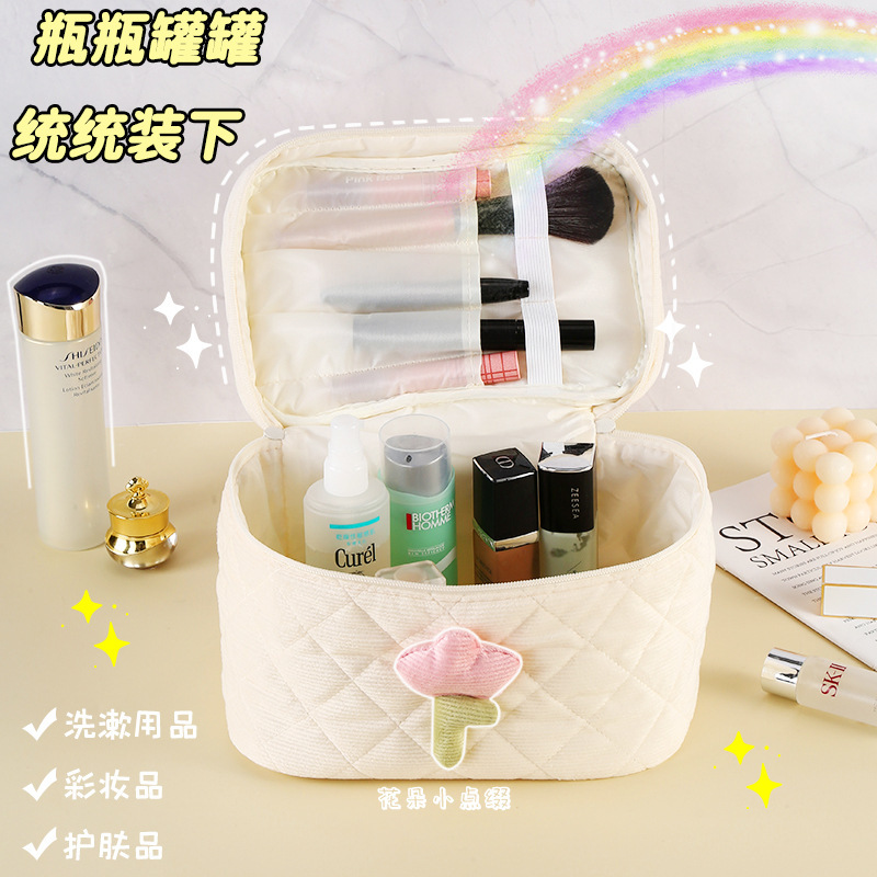 Cosmetic Bag Women's Cute Portable 2022 New Advanced Waterproof Large Capacity Portable Wash Travel Storage Bag