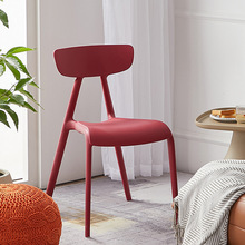 现代创意餐椅家用简约可叠放塑料靠背椅时尚户外休闲椅餐厅婚庆椅