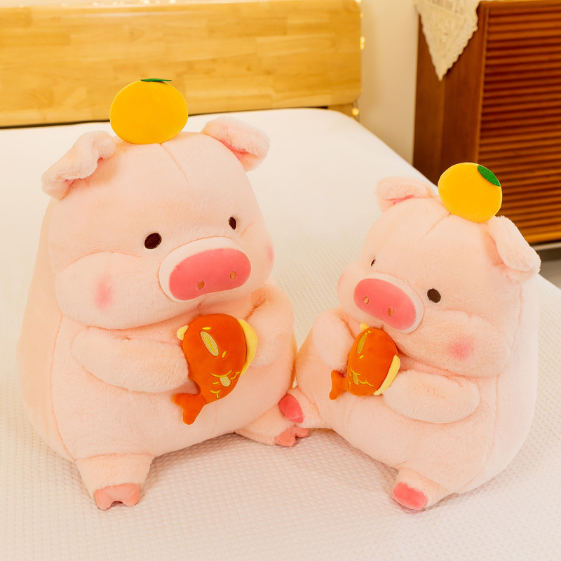 new cute koi pig plush toy lulu pig doll piggy doll crane machines exchange factory wholesale cross-border